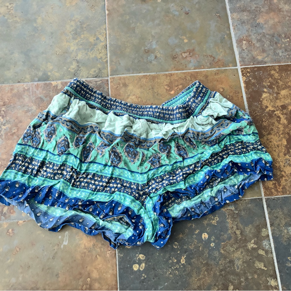 Mossimo Supply Co. Blue and Green High Waist Shorts